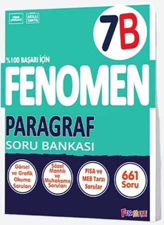 Resim Fenomen Okul Yayınları 7. Sınıf Paragraf Fenomen Soru Bankası