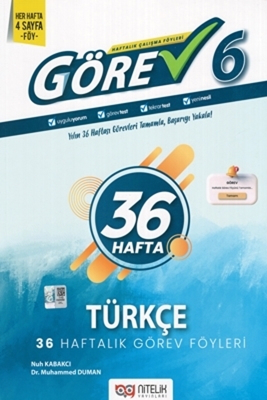 resm 6.Sınıf Görev Türkçe 36 Haftalık Görev Föyleri