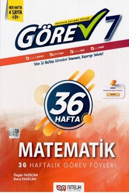 resm 7. Sınıf Görev Matematik 36 Haftalık Görev Föyleri