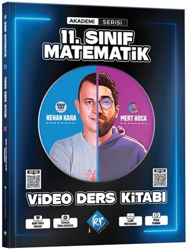 resm KR Akademi Yayınları Kenan Kara & Mert Hoca 11.Sınıf Matematik Video Ders Kitabı Akademi Serisi