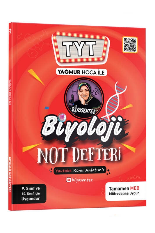 resm KR Akademi Yayınları 2024 Yağmur Hoca İle TYT Biyosentez Biyoloji Not Defteri Tamamı El Yazılı