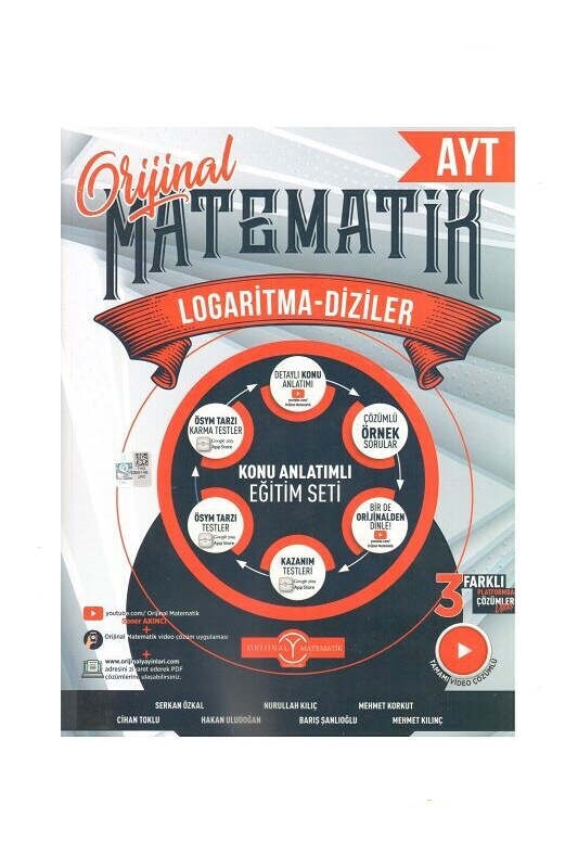 resm Orjinal Yayınları 2024 AYT Matematik Logaritma Diziler Konu Anlatımı