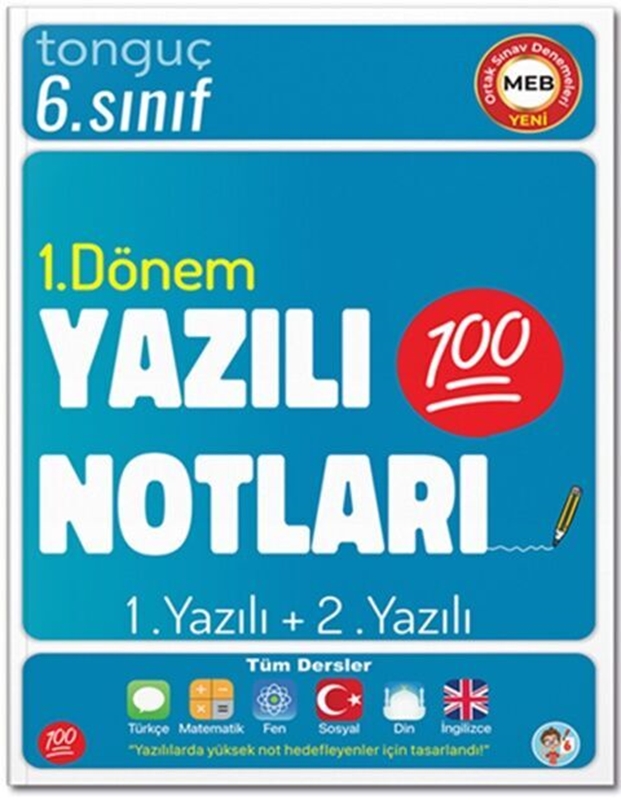 resm Tonguç Akademi 6. Sınıf Tüm Dersler 1. Dönem 1. Yazılı ve 2. Yazılı Notları