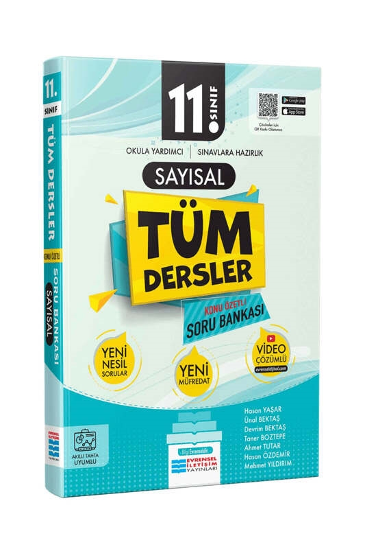resm Evrensel İletişim Yayınları 11.Sınıf Tüm Dersler Sayısal Konu Özetli Soru Bankası
