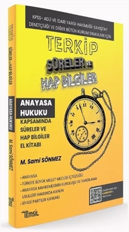 resm TERKİP Anayasa Hukuku Süreler ve Hap Bilgiler El Kitabı