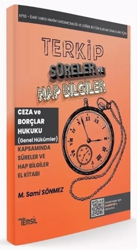 resm TERKİP Ceza ve Borçlar Hukuku Genel Hükümler Süreler ve Hap Bilgiler El Kitabı