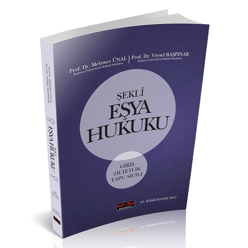 resm Şekli Eşya Hukuku Savaş Yayınevi