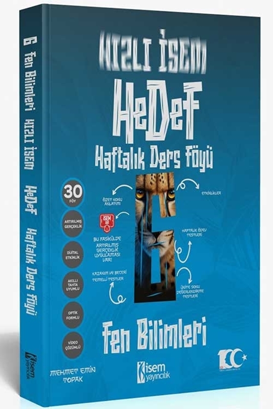 resm 2024 Hızlı İsem Hedef 6. Sınıf Fen Bilimleri Haftalık Ders Föyü İsem Yayıncılık