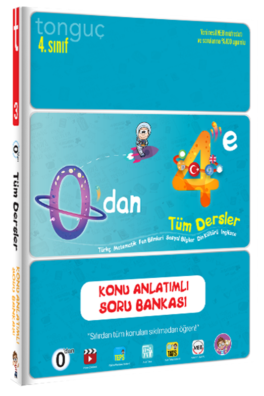 resm Tonguç Akademi 4. Sınıf Tüm Dersler 0 dan 4 e Konu Anlatımlı Soru Bankası
