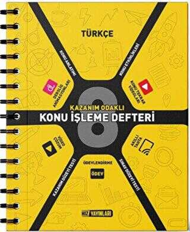 resm Hız Yayınları 8. Sınıf Türkçe Konu İşleme Defteri