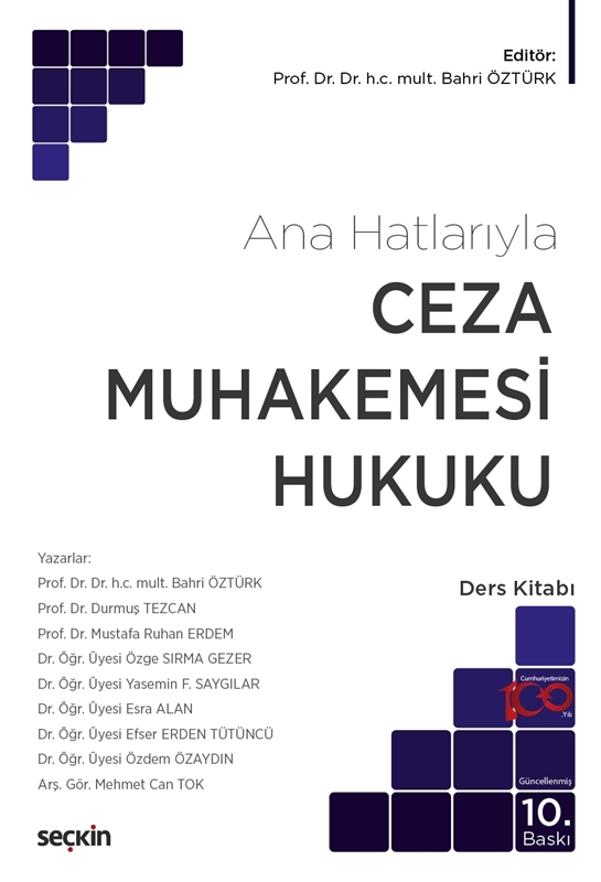 resm Ceza Muhakemesi Hukuku (Ana Hatlarıyla) Ders Kitabı