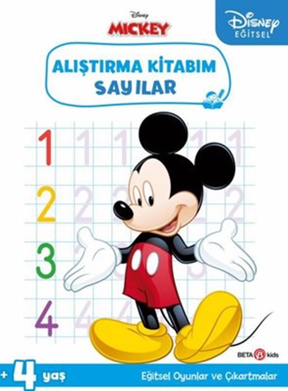 resm Disney Eğitsel Çıkartmalı Mickey Alıştırma Kitabım Sayılar 4+Yaş