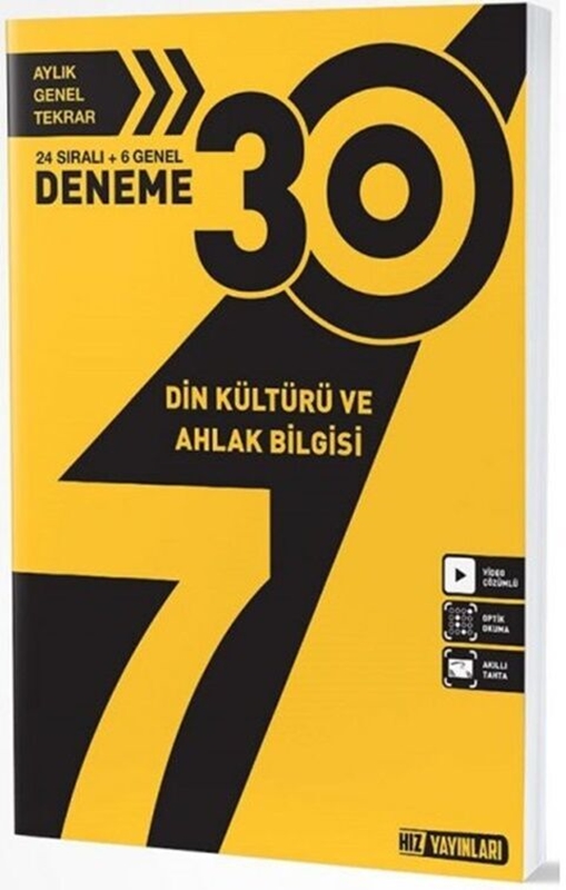 resm Hız Yayınları 7. Sınıf Din Kültürü ve Ahlak Bilgisi 30 lu Deneme