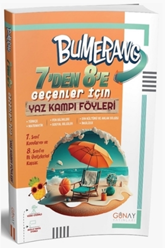 resm Günay Yayınları 7 den 8 e Geçenler İçin Bumerang Yaz Kampı Föyleri