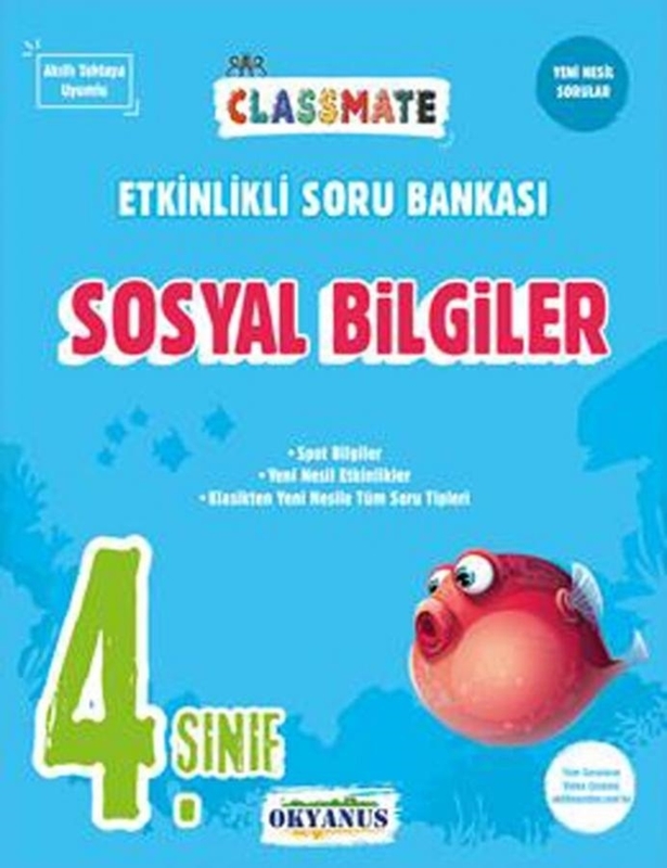 resm Okyanus Yayınları 4. Sınıf Sosyal Bilgiler Classmate Etkinlikli Soru Bankası