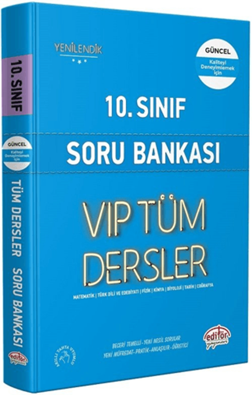 resm 10. Sınıf VIP Tüm Dersler Soru Bankası Mavi Kitap