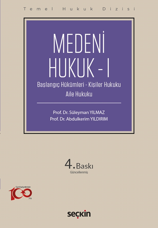 resm Temel Hukuk Dizisi Medeni Hukuk – I (THD)