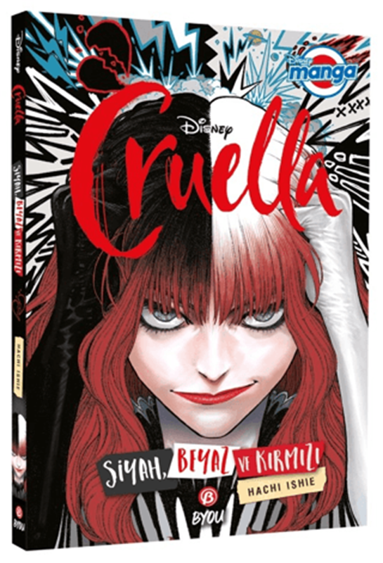 resm Disney Manga Cruella - Siyah, Beyaz ve Kırmızı
