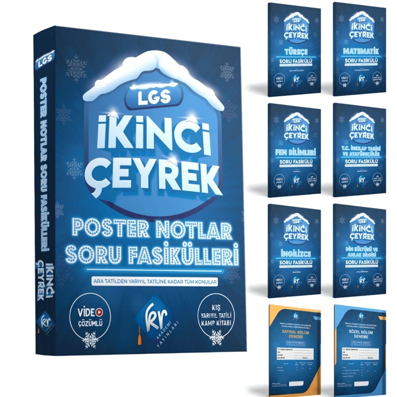 resm Kr Akademi 8. Sınıf LGS Poster Notlar Soru Fasikülleri İkinci Çeyrek