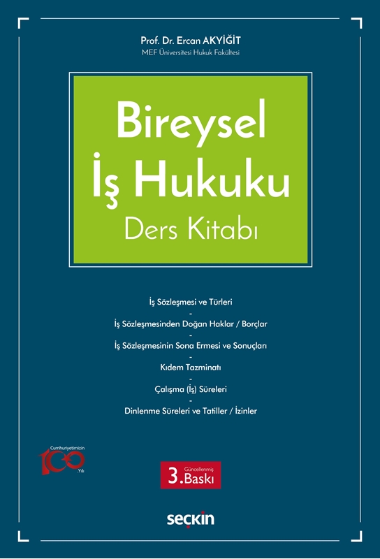 resm Bireysel İş Hukuku Ders Kitabı