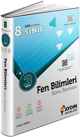 Resim Aydın Yayınları 8. Sınıf Fen Bilimleri Üç Adım Soru Bankası