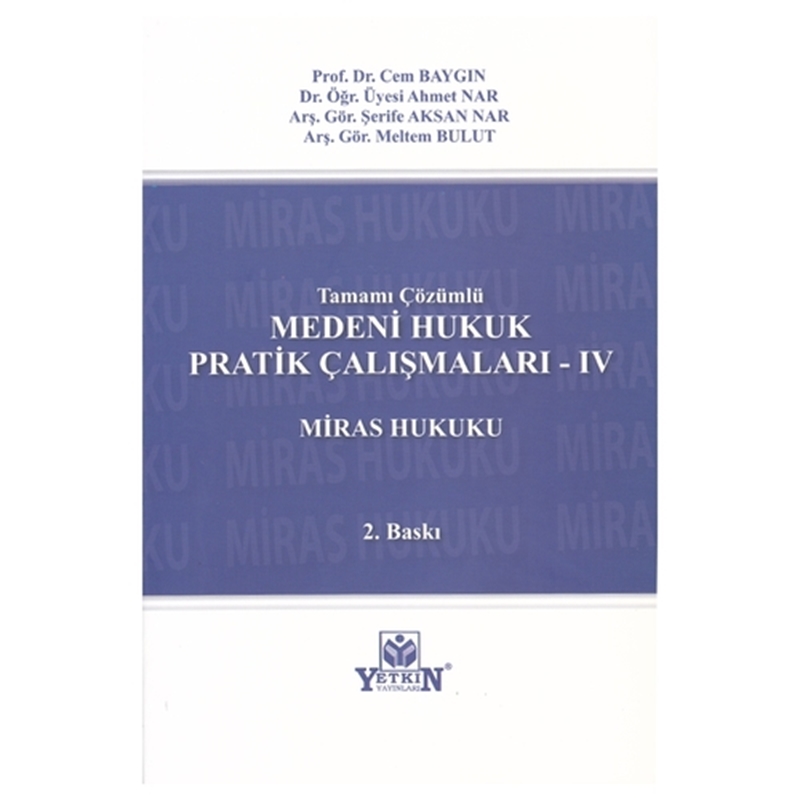 resm Medeni Hukuk Pratik Çalışmaları 4