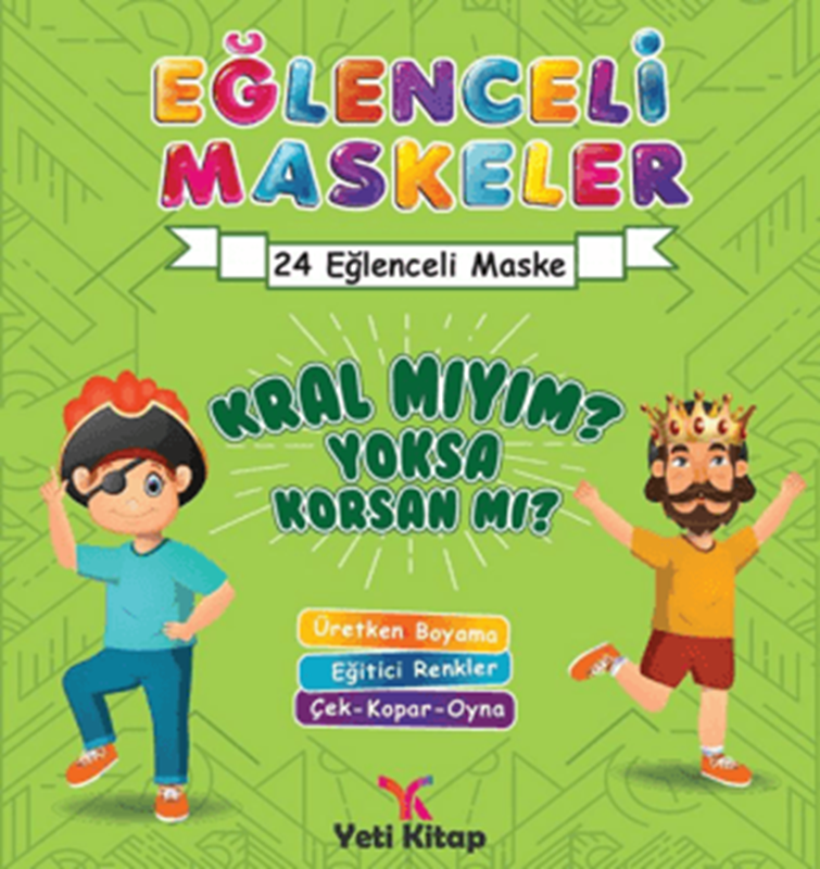 resm Eğlenceli maskeler kral mıyım yoksa korsan mı?