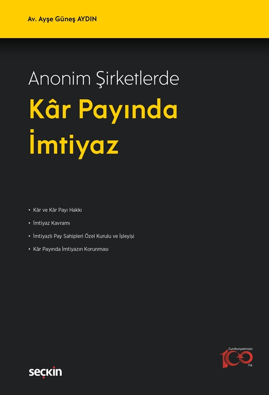resm Anonim Şirketlerde Kâr Payında İmtiyaz