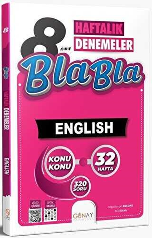 resm 8. Sınıf İngilizce Bla Bla Haftalık Denemeler