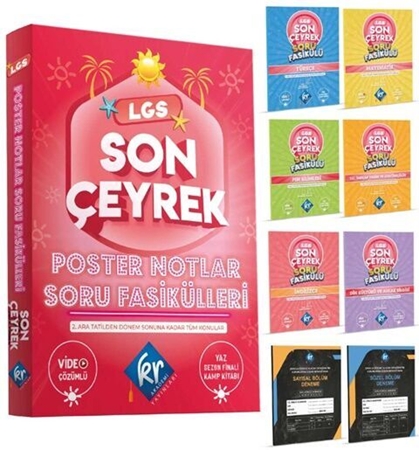 Resim KR Akademi 8. Sınıf LGS Son Çeyrek Poster Notlar Soru Fasikülleri