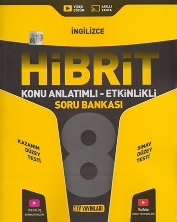 Resim Hız Yayınları 8. Sınıf İngilizce HİBRİT Konu Anlatımlı Etkinlikli Soru Bankası