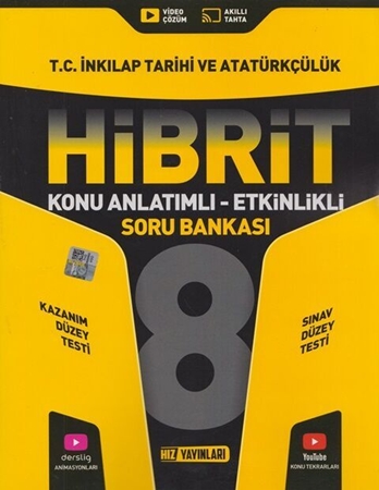 Resim Hız Yayınları 8. Sınıf T.C. İnkılap Tarihi ve Atatürkçülük HİBRİT Konu Anlatımlı Etkinlikli Soru Bankası