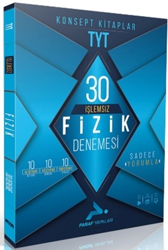 resm Paraf Yayınları TYT İşlemsiz Fizik 30 Deneme