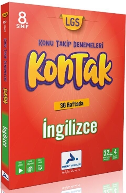 resm Paraf Yayınları 8. Sınıf İngilizce Kontak Konu Takip Denemeleri