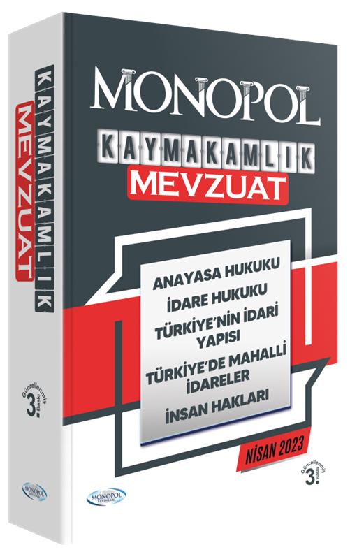 resm Monopol Kaymakamlık Mevzuat 3. Baskı Monopol Yayınları