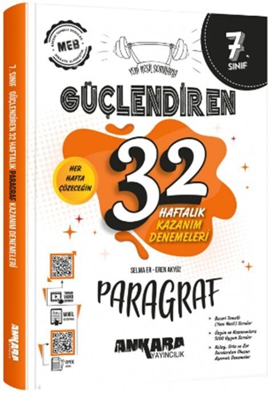 resm 7. Sınıf Paragraf Güçlendiren 32 Haftalık Kazanım Denemeleri