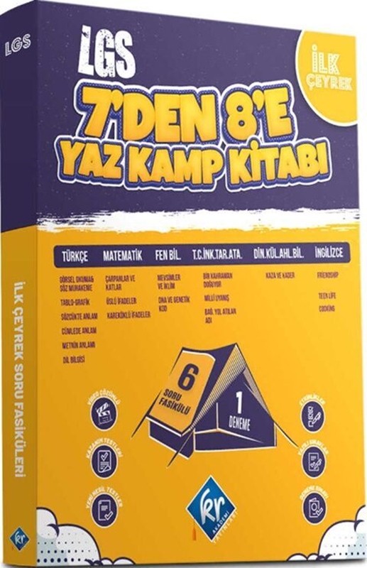 resm KR Akademi LGS 7 den 8 e Yaz Kamp Kitabı Tüm Dersler