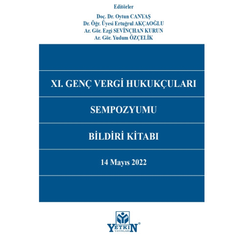 resm XI. Genç Vergi Hukukçuları Sempozyumu Bildiri Kitabı