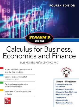 Resim Schaum's Outline of Calculus for Business, Economics and Finance 4e