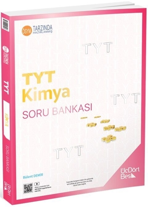 resm ÜçDörtBeş Yayınları TYT Kimya Soru Bankası