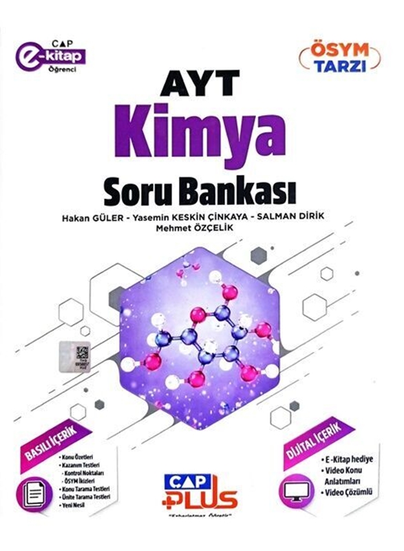 resm Çap Yayınları AYT Kimya Plus Soru Bankası