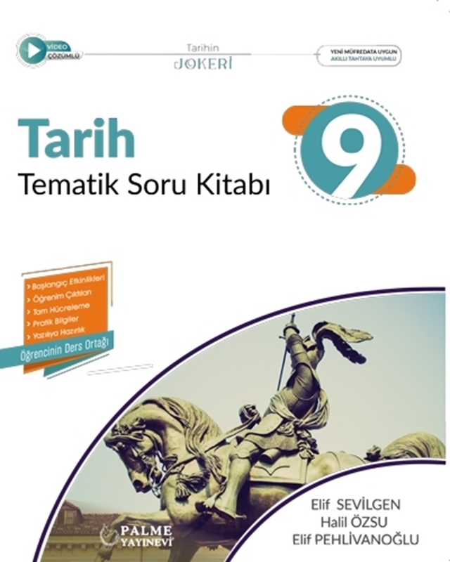 resm Palme Yayınevi 9.Sınıf Joker Tarih Tematik Soru Kitabı 2025
