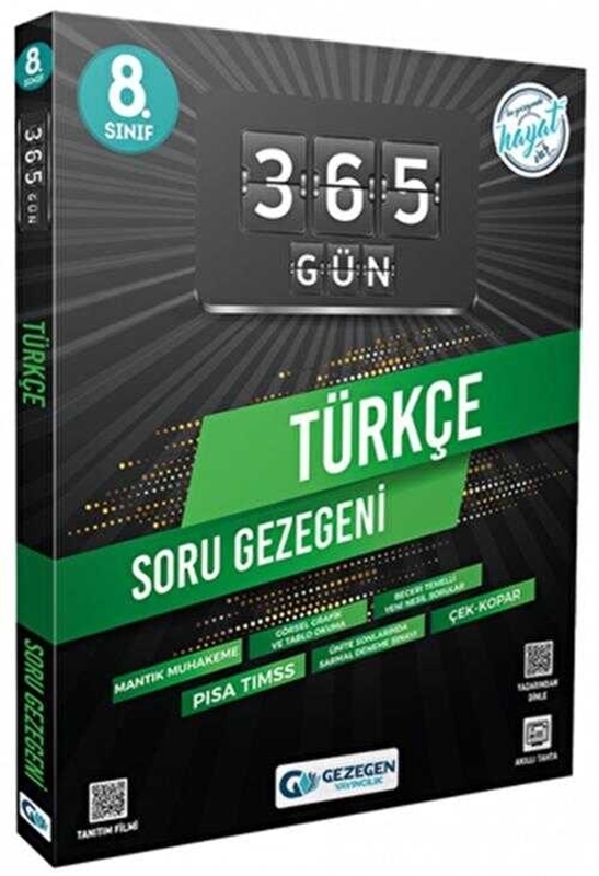resm Gezegen Yayınları 8. Sınıf Türkçe 365 Gün Soru