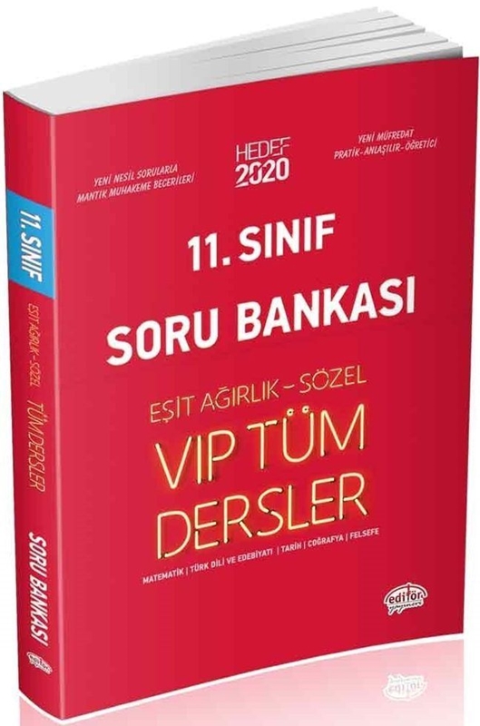 resm Editör Yayınları 11. Sınıf Vip Tüm Dersler Eşit Ağırlık Sözel Soru Bankası