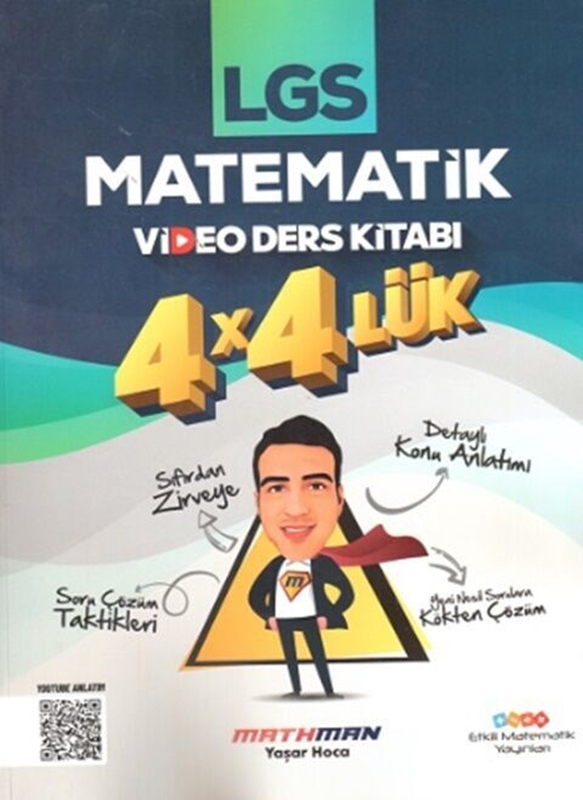 resm Etkili Matematik Yayınları 8. Sınıf LGS Matematik 4 x 4 lük Video Ders Kitabı