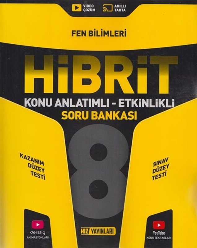 resm Hız Yayınları 8. Sınıf Fen Bilimleri HİBRİT Konu Anlatımlı Etkinlikli Soru Bankası