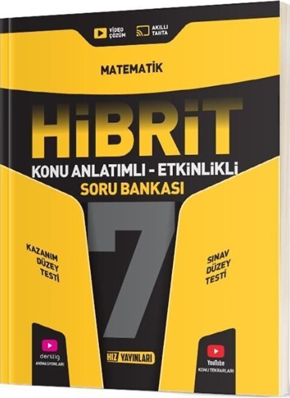 resm Hız Yayınları 7. Sınıf Matematik HİBRİT Konu Anlatımlı Etkinlikli Soru Bankası