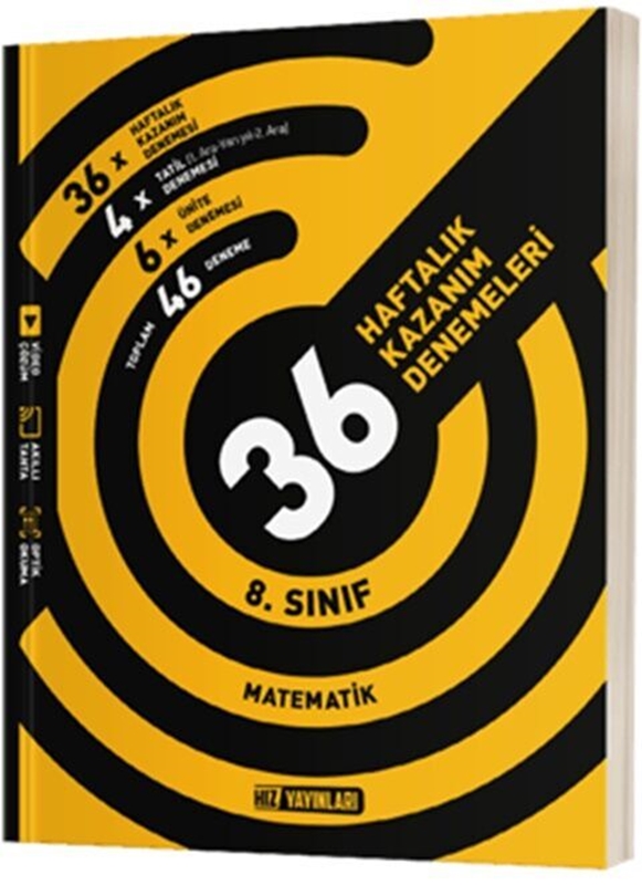 resm Hız Yayınları 8. Sınıf Matematik 36 Haftalık Kazanım Denemeleri