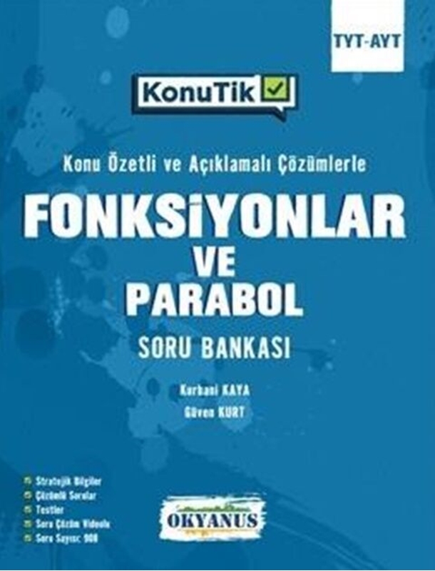 resm Okyanus Yayınları TYT AYT KonuTik Fonksiyonlar Ve Parabol Soru Bankası