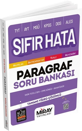 Resim Miray Yayınları Sıfır Hata Paragraf Soru Bankası
